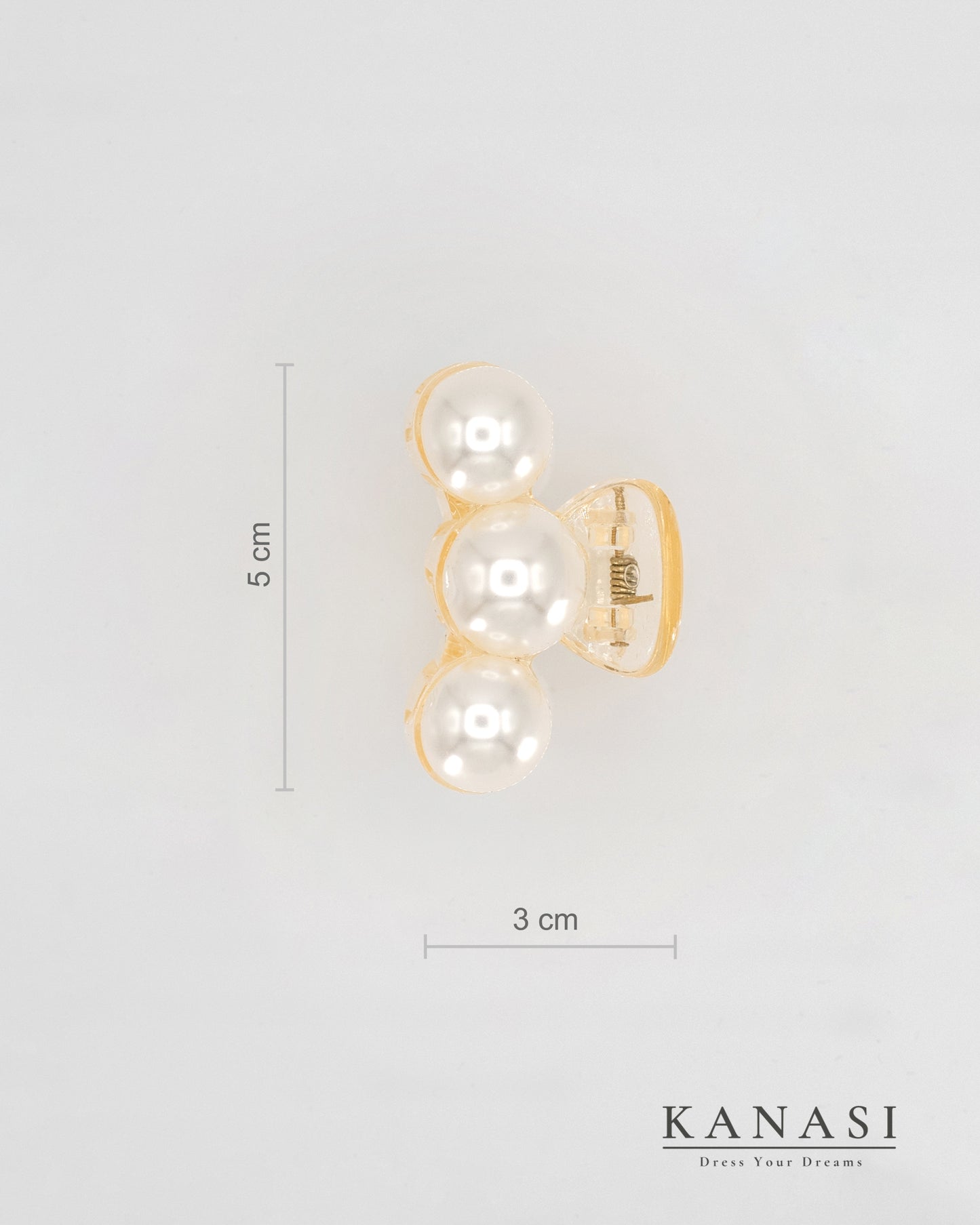 Poročna sponka za lase z biseri – velikost 5 x 3 cm, elegantna izbira za urejene pričeske