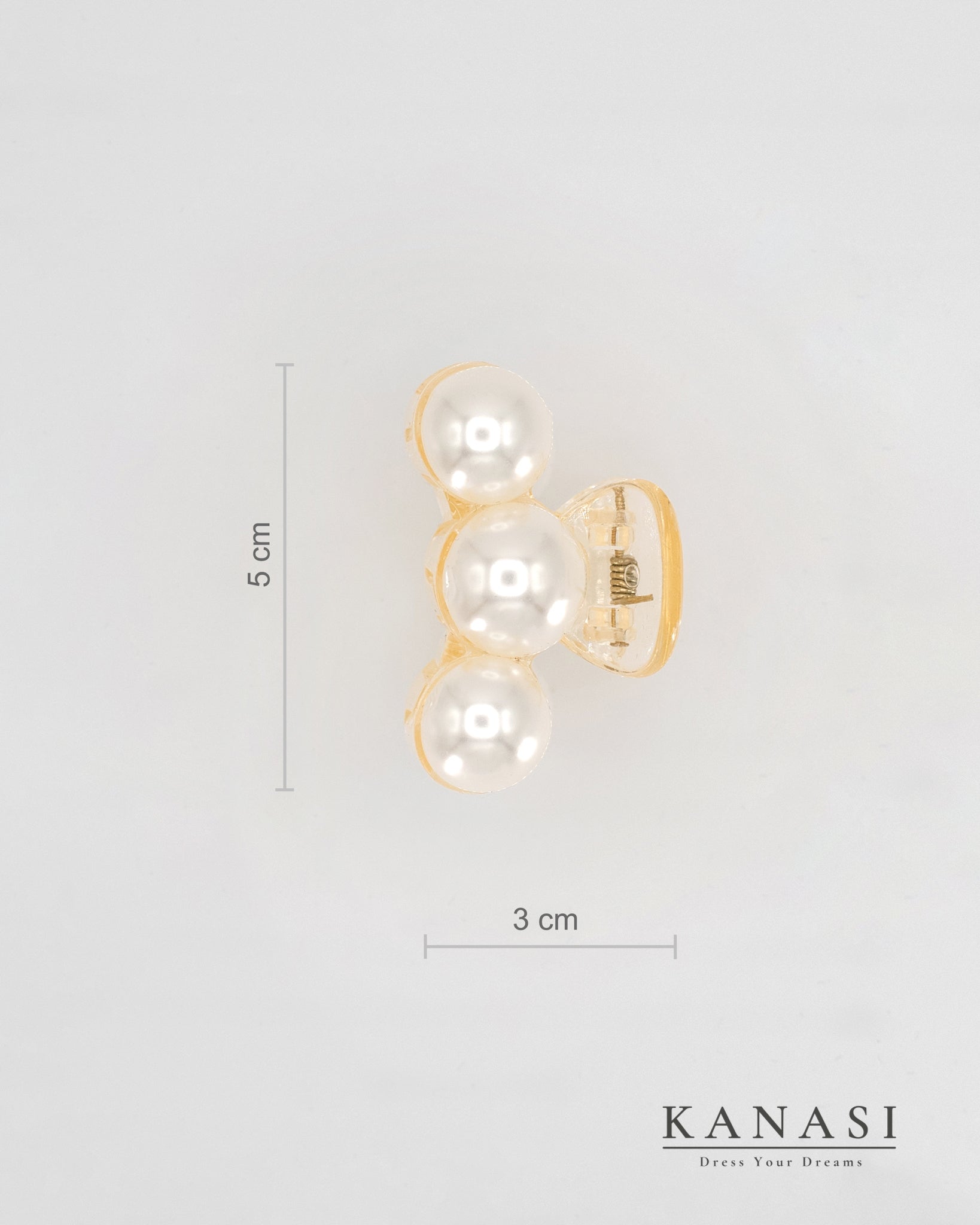 Poročna sponka za lase z biseri – velikost 5 x 3 cm, elegantna izbira za urejene pričeske