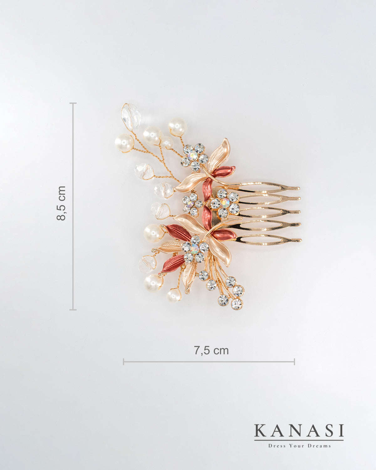 Vintage poročni glavniček Zoe z biseri je primeren za neveste in za družice.